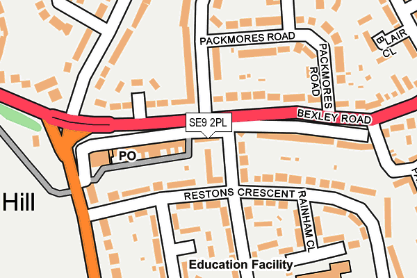 SE9 2PL map - OS OpenMap – Local (Ordnance Survey)