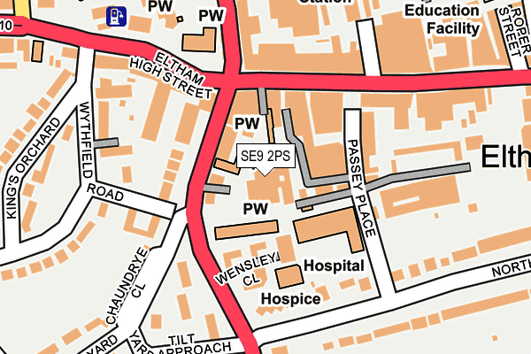 SE9 2PS map - OS OpenMap – Local (Ordnance Survey)