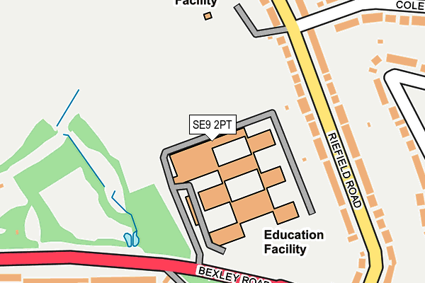 SE9 2PT map - OS OpenMap – Local (Ordnance Survey)