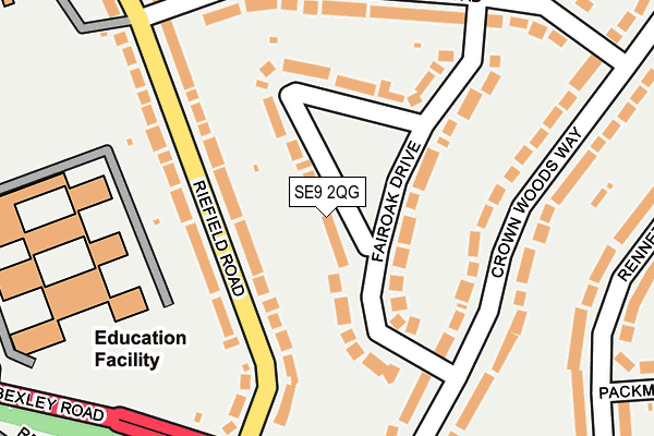 SE9 2QG map - OS OpenMap – Local (Ordnance Survey)