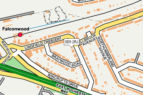SE9 2RJ map - OS OpenMap – Local (Ordnance Survey)