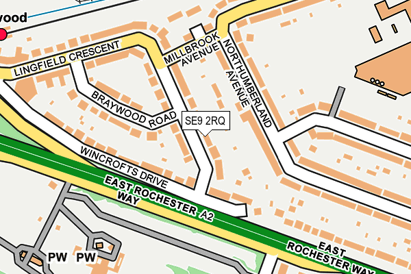 SE9 2RQ map - OS OpenMap – Local (Ordnance Survey)