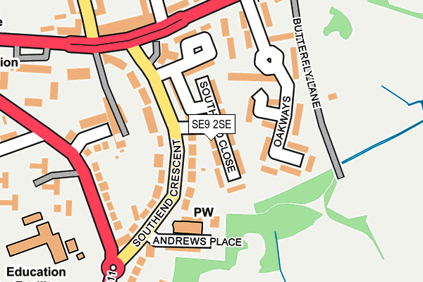 SE9 2SE map - OS OpenMap – Local (Ordnance Survey)