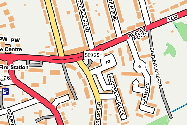 SE9 2SH map - OS OpenMap – Local (Ordnance Survey)