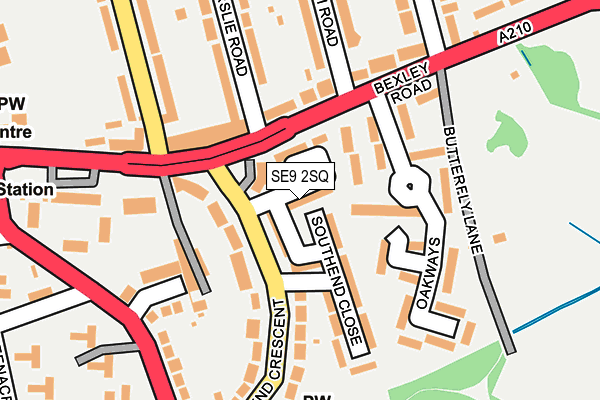 SE9 2SQ map - OS OpenMap – Local (Ordnance Survey)