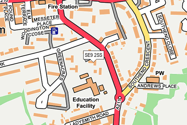 SE9 2SS map - OS OpenMap – Local (Ordnance Survey)