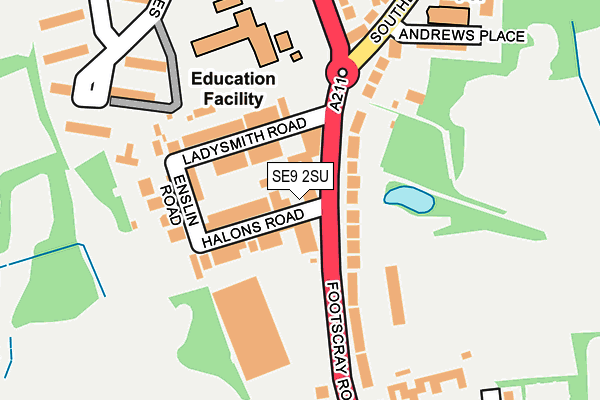 SE9 2SU map - OS OpenMap – Local (Ordnance Survey)