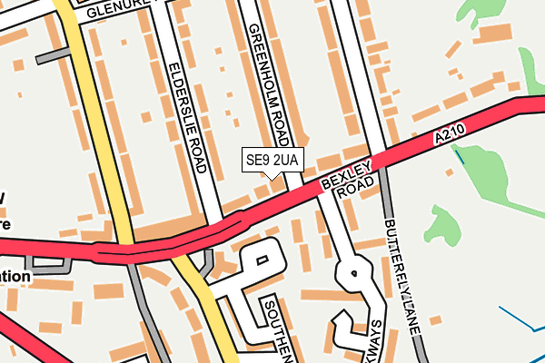 SE9 2UA map - OS OpenMap – Local (Ordnance Survey)