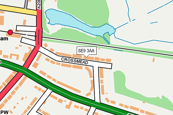 SE9 3AA map - OS OpenMap – Local (Ordnance Survey)