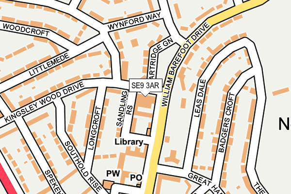SE9 3AR map - OS OpenMap – Local (Ordnance Survey)