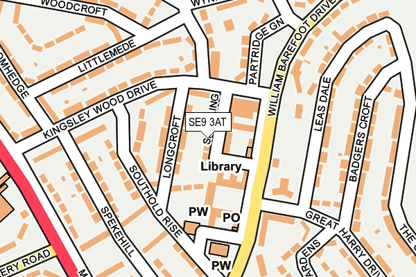 SE9 3AT map - OS OpenMap – Local (Ordnance Survey)