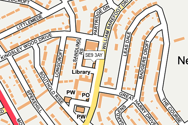 SE9 3AY map - OS OpenMap – Local (Ordnance Survey)