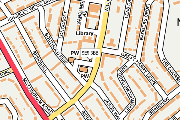 SE9 3BB map - OS OpenMap – Local (Ordnance Survey)