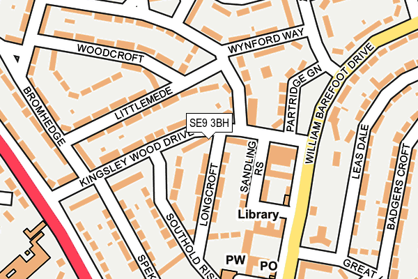SE9 3BH map - OS OpenMap – Local (Ordnance Survey)
