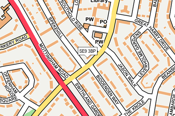 SE9 3BP map - OS OpenMap – Local (Ordnance Survey)
