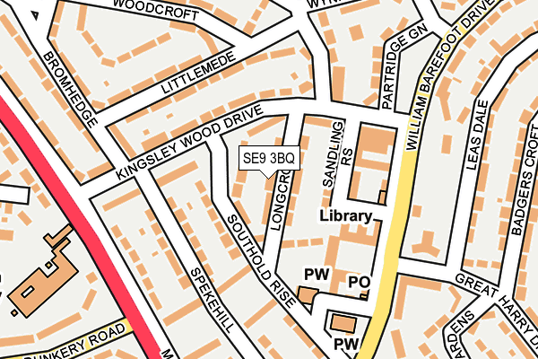 SE9 3BQ map - OS OpenMap – Local (Ordnance Survey)