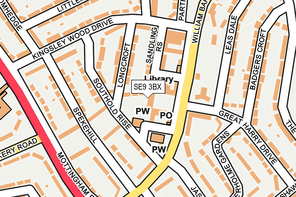 SE9 3BX map - OS OpenMap – Local (Ordnance Survey)