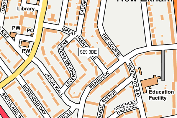 SE9 3DE map - OS OpenMap – Local (Ordnance Survey)