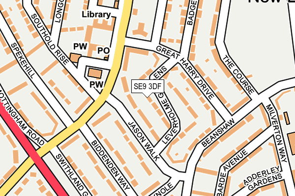 SE9 3DF map - OS OpenMap – Local (Ordnance Survey)