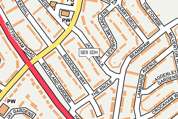 SE9 3DH map - OS OpenMap – Local (Ordnance Survey)