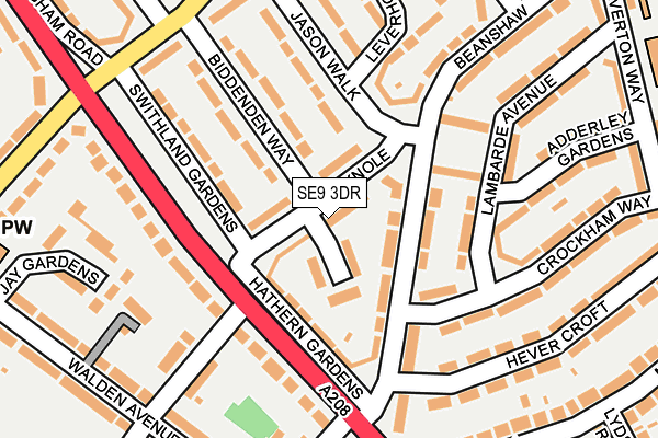 SE9 3DR map - OS OpenMap – Local (Ordnance Survey)