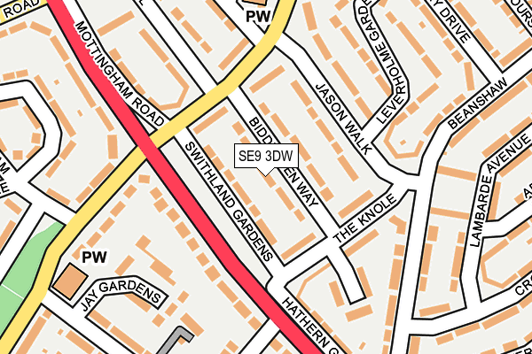 SE9 3DW map - OS OpenMap – Local (Ordnance Survey)
