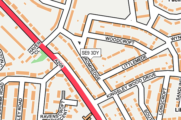 SE9 3DY map - OS OpenMap – Local (Ordnance Survey)
