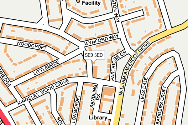 SE9 3ED map - OS OpenMap – Local (Ordnance Survey)