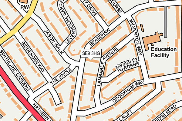 SE9 3HG map - OS OpenMap – Local (Ordnance Survey)