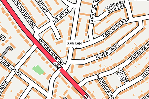 SE9 3HN map - OS OpenMap – Local (Ordnance Survey)