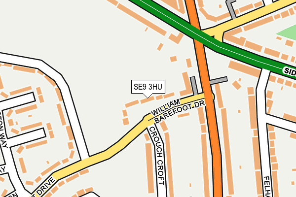 SE9 3HU map - OS OpenMap – Local (Ordnance Survey)
