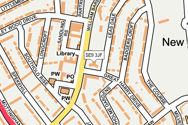 SE9 3JF map - OS OpenMap – Local (Ordnance Survey)