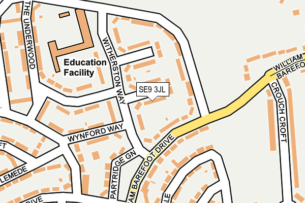 SE9 3JL map - OS OpenMap – Local (Ordnance Survey)