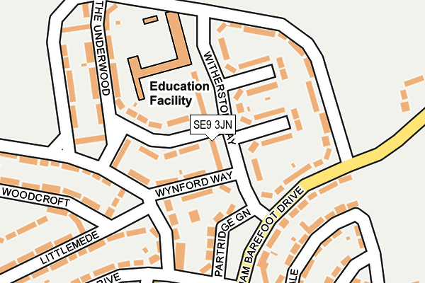 SE9 3JN map - OS OpenMap – Local (Ordnance Survey)
