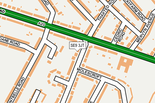 SE9 3JT map - OS OpenMap – Local (Ordnance Survey)
