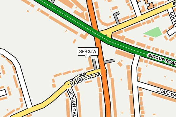 SE9 3JW map - OS OpenMap – Local (Ordnance Survey)