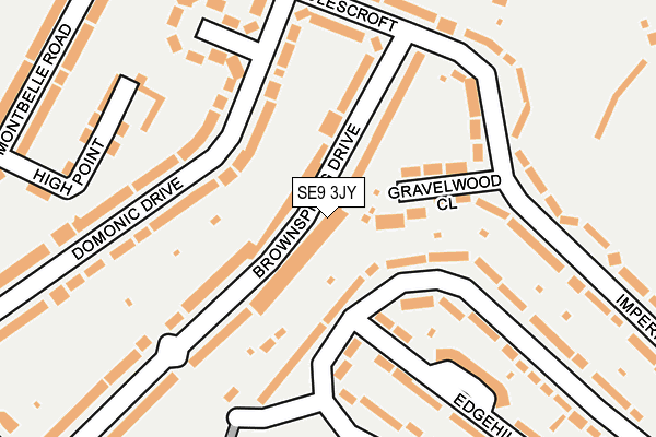 SE9 3JY map - OS OpenMap – Local (Ordnance Survey)