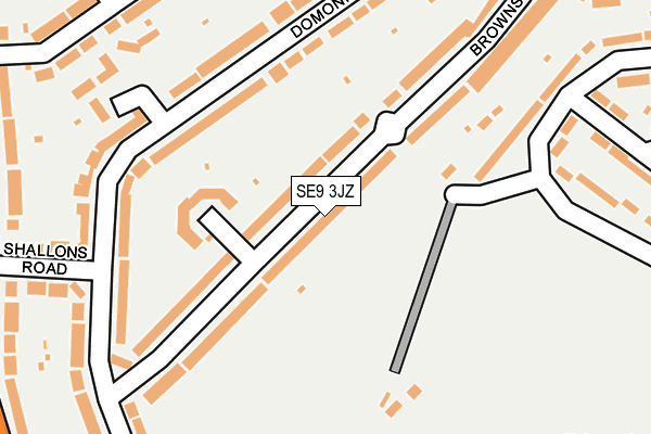 SE9 3JZ map - OS OpenMap – Local (Ordnance Survey)