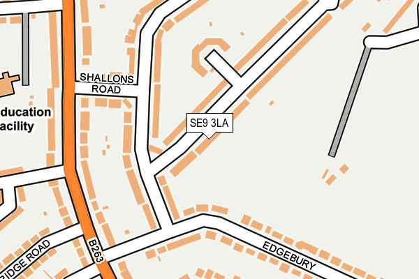 SE9 3LA map - OS OpenMap – Local (Ordnance Survey)