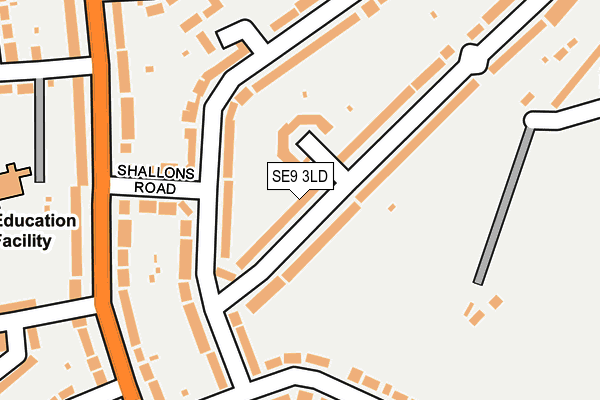 SE9 3LD map - OS OpenMap – Local (Ordnance Survey)