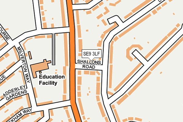 SE9 3LF map - OS OpenMap – Local (Ordnance Survey)