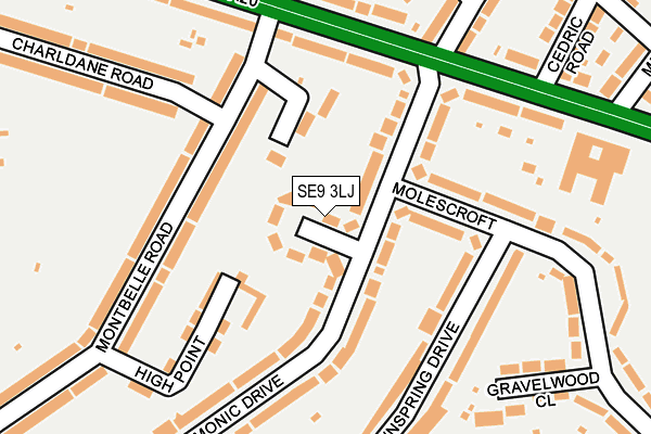 SE9 3LJ map - OS OpenMap – Local (Ordnance Survey)