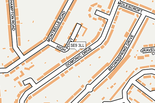 SE9 3LL map - OS OpenMap – Local (Ordnance Survey)