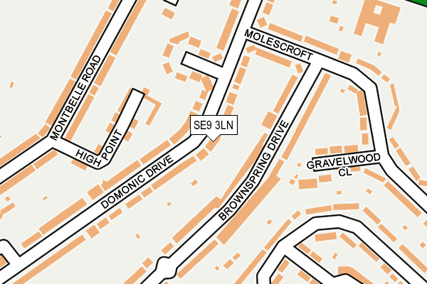 SE9 3LN map - OS OpenMap – Local (Ordnance Survey)