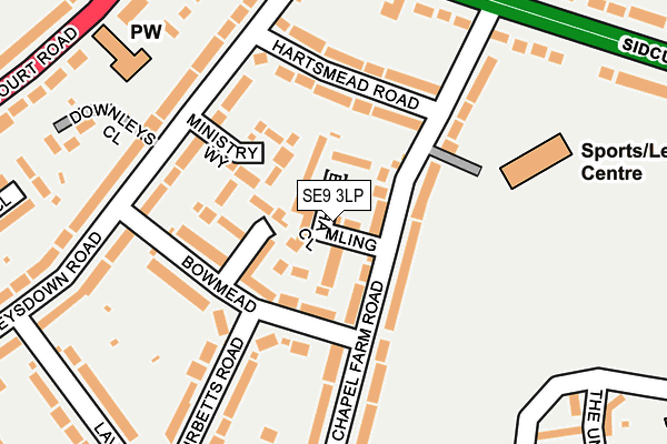 SE9 3LP map - OS OpenMap – Local (Ordnance Survey)