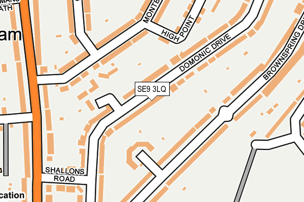 SE9 3LQ map - OS OpenMap – Local (Ordnance Survey)