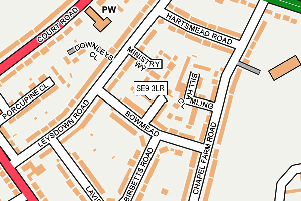 SE9 3LR map - OS OpenMap – Local (Ordnance Survey)