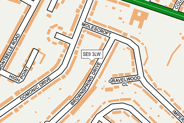 SE9 3LW map - OS OpenMap – Local (Ordnance Survey)