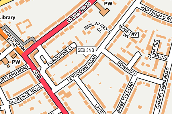SE9 3NB map - OS OpenMap – Local (Ordnance Survey)