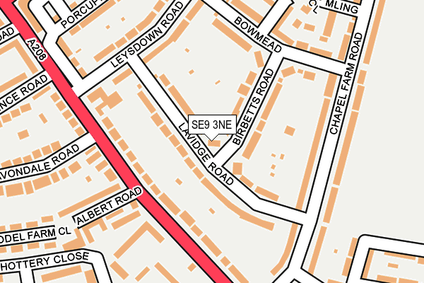SE9 3NE map - OS OpenMap – Local (Ordnance Survey)